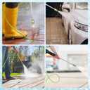 POHIR Pressure Washer Gun and Hose 3600 PSI, Pressure Washer Hose 50ft and Gun, 3/8" Quick Connect Swivel, M22 15mm/14mm Fittings, 30" Extension Wand & 7 Nozzle Tips - for Home & Outdoor Cleaning