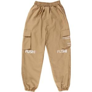 Boys Cargo Jogger Pants - Elastic Waist Casual Sweatpants, Teenage Relaxed Fit Workwear Pants with Pockets (12-13 Years, Khaki)