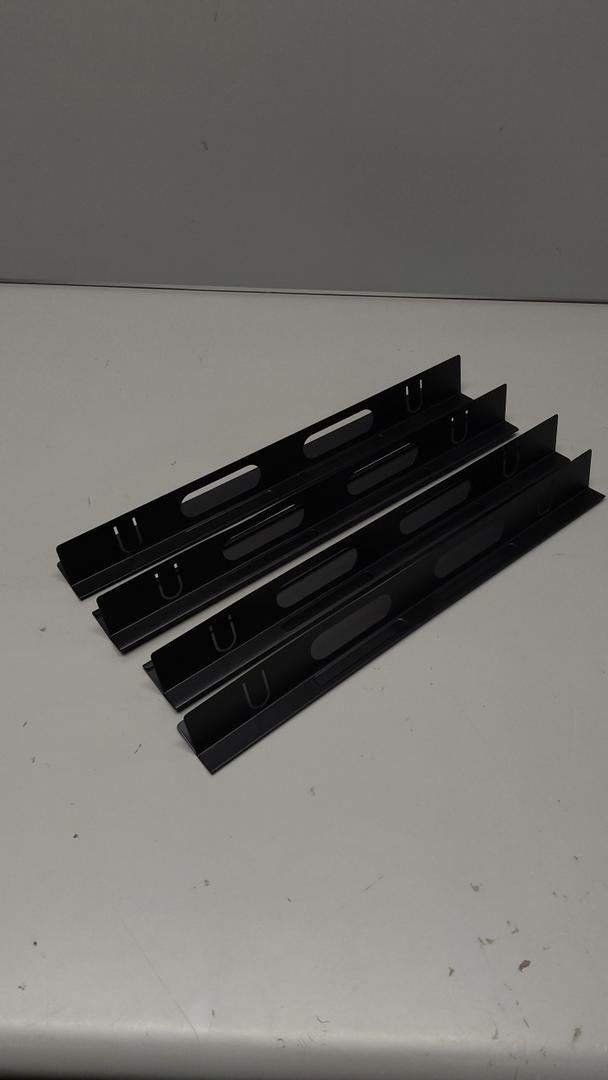 4pcs Black Steel Stove Gap Covers, Stove Gap Filler for Kitchen Easy Retractable Length 14", Stove Gap Guards, stove counter gap cover, gap filler for stove and counter (Black)
