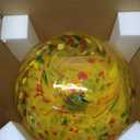 Gazing Ball 10 inch Colorful Glass Gazing Ball for Garden Decor, Indoor Outdoor Glass Gazing Globe Yard Decoration, Yellow