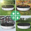 18FT Pool Cover, Solar Pool Covers for Above Ground Pools, Round Pool Cover, Waterproof and UV Resistant, with Ground Nails, Winch and Cable