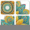 SOURMO Diamond Art Painting Hanging Kit, DIY Diamond Gem Painting Pendant, Acrylic Board Mandala Floral Wall Art