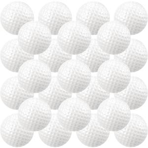 Junkin 24 Pcs Foam Golf Practice Balls Realistic Feel and Flight Training Sport Balls Elastic Soft Foam Golf Balls for Indoor or Outdoor Backyard Training (White)