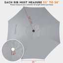 Blissun 9ft Patio Umbrella Replacement Canopy, Market Umbrella Top, Outdoor Table Umbrella Canopy for 8 Ribs, Canopy Only