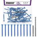 2 x Swpeet 52Pcs 3/16" x 2-1/4" Flat Head Concrete Screw Anchors with Screwdriver Bit and Drill Bit Assortment Kit, Concrete Screws Self Tapping Cement Screws for Anchoring to Masonry Block Brick Stucco