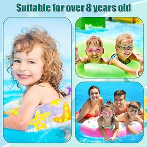 3 Pack Swim Goggles Anti Fog Swimming Goggles Soft Silicone Frame No Leaking Pool Goggles Anti UV Swimming Glasses with 3 Nose Clips 3 Earplugs for Adult Women Men Youth Kid over 8 Years Old