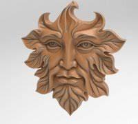 Green Man CNC 3D Models to Print  230x150x40mm