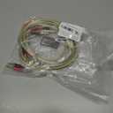 2 Pack 16/2 Speaker Flat Wire Cable with Banana Tip Plugs 10 FT, 16 Gauge AWG Wire, Tinned OFC Copper, Transparent Jacket with Yellow Polarity Marker, for Indoor & Outdoor, Hi-Fi