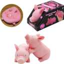 2 x Squishy Toy Pink Pig Gifts for Kids Adults Popping Out Eyes Animal Squishies Anxiety Stress Relief Autism Disorders Funny Piggy Sensory Stress Toy for Girl Boy Women Girlfriend Birthday Party Favors