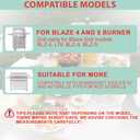 Full Size Griddle Insert for Blaze Grill 4/5 Burner Gas Grill, Flat Top Griddle Plate Replacement for BLZ-4LTE BLZ-5 Summerset Sizzler 32" & 40", RCS RJC32A, 29''L x 17.9''W No Coating-Carbon Steel
