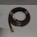 Giraffe Tools Garden Hose 5/8" Custom Length, No Kink, Flexible, Leakproof Water Hose, 600 Burst PSI, 15ft Male Female Fittings,Black Orange