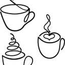 Ferraycle 3 Pieces Coffee Cup Metal Wall Art Wire Coffee Bar Hanging Decor Cafe Themed Vintage Rustic Metal Sign for Kitchen Restaurant Shop Home Office Accessories