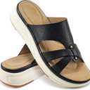 Womens Sandals Dressy Walking: Comfortable Dress Slide Women - Summer Outdoor Platform Sandals (7, Black)