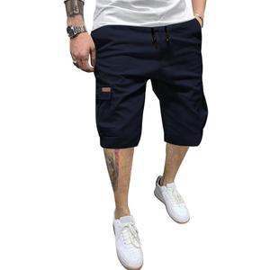 JMIERR Mens Casual Twill Cargo Shorts Cotton Drawstring Classic Cargo Stretch Short with 6 Pockets (3X-Large, Blue)