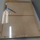Magnetic Dry Erase Board, 24'' x 18'' Decorative Magnetic Board for Wall, White Board Magnet Board Display Board, Brown Wood Plank