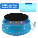 Wesiti Solar Pool Covers Blankets Above Ground Inground Pool Solar Covers Heavy Duty Heater Warmers for Swimming Pools Hot Tub(6 ft in Diameter,Black,3 Pcs)