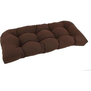 Blazing Needles Twill Rounded Back Loveseat Cushion, 42" x 19", Chocolate