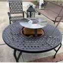 Heat Deflector for Solo Stove Yukon 27", 304 Stainless Steel Heat Diffuser with Handle & Legs,Heat Radiation for Wider Warmth Area, Compatible with Yukon 27" Outdoor Fire Pits, for Backyard, Camping