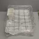 Farberware Classic Large Rust Resistant Full Dishrack with Removable 3 Compartment Flatware Caddy, Andlged Drain Board, 3-Piece, White