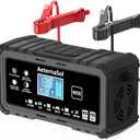 15A Smart Car Battery Charger,12V/24V Automotive Battery Maintainer & Desulfator Compatible with 12.6V Lithium-Ion, LiFePO4, AGM, Gel, Lead-Acid. Trickle Charger for Truck, Motorcycle, RV, Lawn Mower