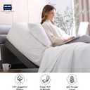 Cottingon 1 Piece Top Split King Fitted Sheet Only for Adjustable beds, Premium 100% Egyptian Cotton, 34 Inches Half Split Flex Head Bottom Sheet for Sleep Number Beds 16" Deep Mattress, White