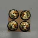 4 Pack Vintage Bunny with Carrots Cabinet Knobs Round Drawer Pulls Black Dresser Knob Cupboard Door Handles Hardware for Kitchen Bathroom Cabinets