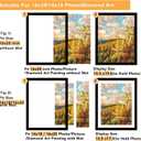 Wood 16x20 Frame Set of 2 with 14x18 Mat, for 40 x 50cm Diamond Art Painting, Display Picture 14 x 18 with Mat or 16 x 20 without Mat, Large 40x50 Picture Frame for Wall Hanging, Black, 2 Packs