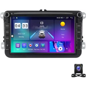 Android 12 Car Radio 2 DIN Touch Screen for VW Passat B7/Polo/Golf 5 6.8 Inch Car Stereo with Bluetooth, GPS, Steering Wheel Control, USB, WiFi, FM, Support Carplay/Auto/Mirror Link