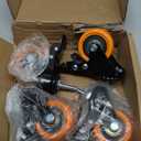 Stem Caster Wheels 2 inch Heavy Duty, Swivel Threaded Stem Mount Casters Set of 4 with American Size UNC 1/4"-20 x 1