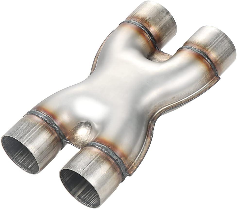 LCGP Universal 2.5" In/Out Crossover X Pipe 12" Length Stainless Steel Exhaust Pipe (2.5" Diameter)