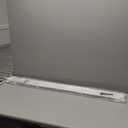 No Drill Blinds for Windows 1" Vinyl L-Shaped Slats Cordless Mini Blinds for Home, for Window Size 45" W  64" H White