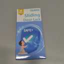 Sliding Door Lock for Kids Safety: 4 Pack Window Locks Child Proof Slide Glass Door Locks, Baby Proofing Closet Cabinet Patio Security Bar, No Drill Toddler Childproof Slider Door Window Stop