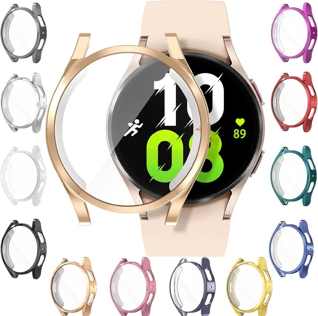 [12 Pack] YUVIKE Watch Screen Protector Compatible with Samsung Galaxy Watch 5 40mm and Galaxy Watch 4 40mm, Soft TPU Watch Case Full Protective Cover for Galaxy5&4 FE Smart Watch 40mm