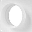 Vent Systems 4" inch Air Vent Duct Connector Flange Straight Ventilation Pipe Plastic Ducting Connector Plate for Cooling Heating Ventilation System HVAC 4" inch - Pack of (1)