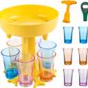 6 Shot Glass Dispenser Holder (Yellow)
