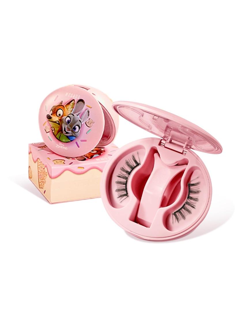 WOSADOZootopia1 Soft Magnetic Eyelashes Kit with Applicator, Disney [No.17 Ice Black] 21.5mm Reusable Glue-free Magnetic Lashes, Cruelty-free False Lashes, Waterproof, Lightweight, for Heavy Makeup