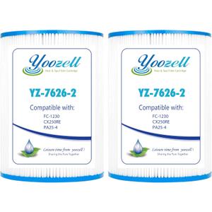 7626 Spa Filter Cartridge Replaces for CX250RE, PA25-4,Star-Clear C250, PA25-4/M4, FC-1230, C-7626,25 sq. ft, 2 Pack