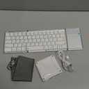 SODI Foldable Keyboard with Touchpad, Portable Wireless Keyboard for Mac with Stand Holder and PU Leather Cover, Rechargeable Pocket Folding Key Board for iPad, iPhone, Mac iOS Tablets & Laptop