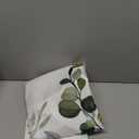 No Hook Shower Curtain and Liner Set, Sage Green Eucalyptus Floral Shower Curtains for Bathroom, Bath Curtain Sets with Snap in Liner, Waterproof with See Through Top Window, 71x74 Inches