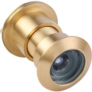 Earl Diamond - Security Peep Holes for Front Door, Solid Brass 220 Degree Door Viewer Peephole with Cover, Satin Gold