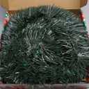 5 Ft Green Pop Up Christmas Tinsel Tree Dual Color Change Timer 4 Modes DIY 60 Warm White & Colored Lights 15 Ball Ornament 3D Star Battery Operated Pencil Xmas Slim Tree Home Indoor Holiday Decor