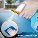 Car Window Cleaner Kit - Includes 500 ml Spray Cleaner and 30cm x 30cm Microfiber Cloth for a Streak-Free Shine, Showroom-Quality Finish - Safe on Tinted Windshields and Car Body Paint