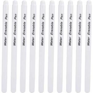 10Pcs Water Erasable Pen, Fabric Marking Pen Fabric Marker Tailoring Tool DIY Water Soluble Erasable Pen DIY Cloth Sewing Accessories (Single Head White)