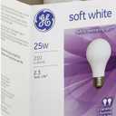 General Electric Ge Soft White Light Bulbs 25 W 210 Lumens A19 Med Base 4-1/4 In. Pack / 2