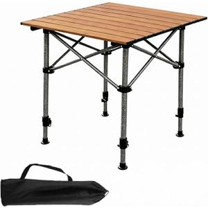 Lightweight Folding Camping Table, Adjustable Height Outdoor Picnic Table, 20 x 21.3 x 20.9 inches