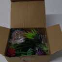 FOIMAS 18pcs Mini Artificial Succulent Plant, Flocked Faux Succulent for Floral Wall Garden Arrangement Home Office Decor, Unpotted (Green Small)