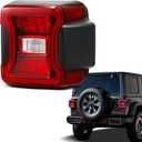 LED Tail Lights Compatible with 2018 2019 2020 2021 2022 2023 2024 2025 Jeep Wrangler Led Taillights W/O BLIS Rear Reverse Stop Brake Tail Lamp Assy Replacement OEM#68434889AB (Right Passenger Side)