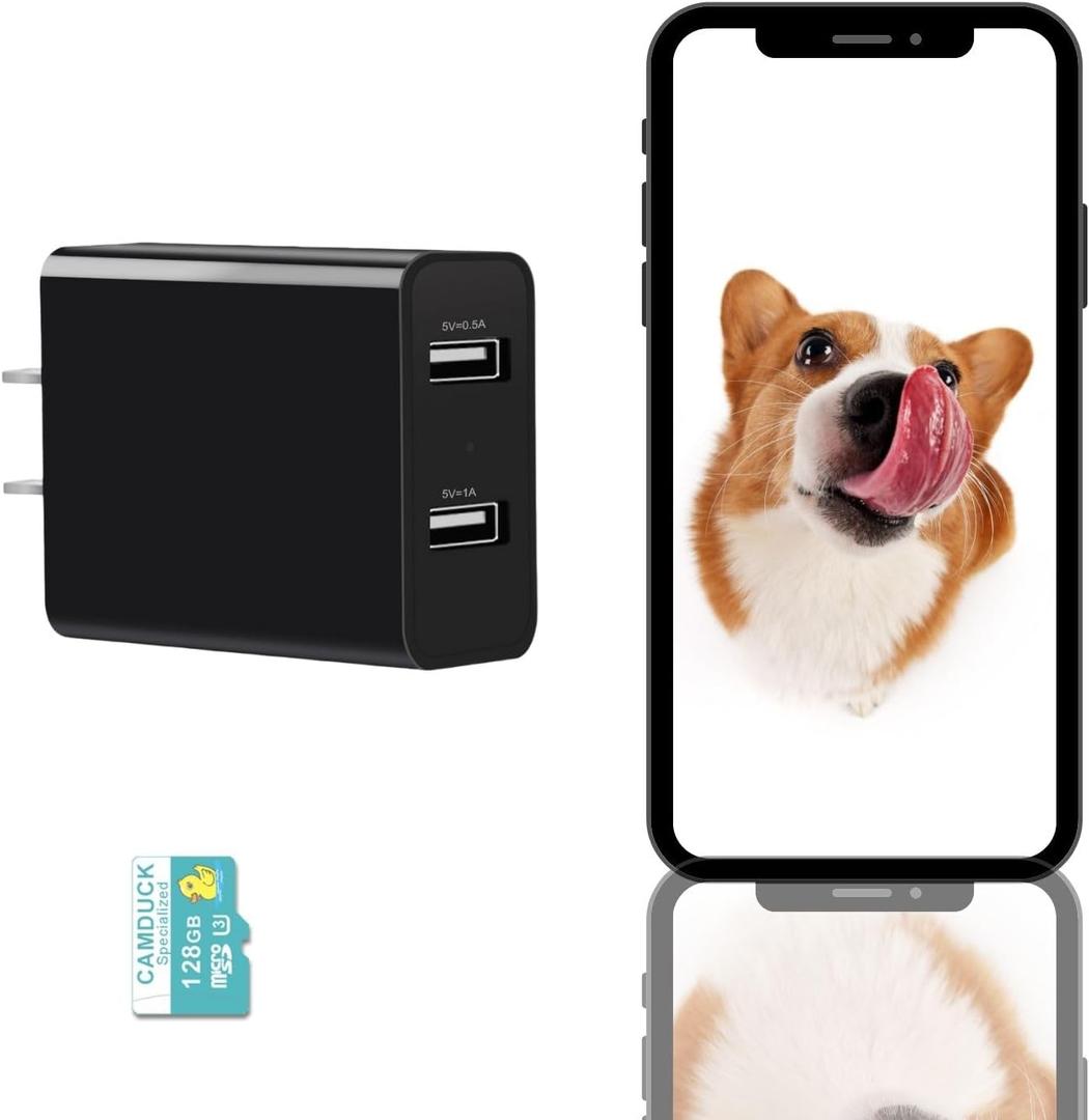 TOQI FHD 1080P Camera, Security Wall Outlet for Baby/Elder/Dog/Pet,Indoor Home Camer a with Phone app,24/7 SD Card Storage,Works with iOS&Android,Hidden Camera Built-in 128GB SD Card