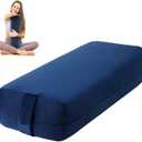 Yoga Bolster Pillow  Firm Rectangular Cushion for Restorative Yoga, Back & Hip Support, Meditation & Physical Therapy, Washable Cover with Carry Handle