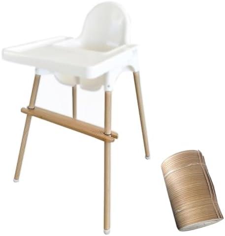 Highchair Decorative Leg Wraps - Bamboo Style 1 PCS 196 Inch Adhesive Decorative Strips for IKEA Antilop High Chair Accessories, Secure Vinyl Chair Leg Protectors & Anti-Slip Safety Covers